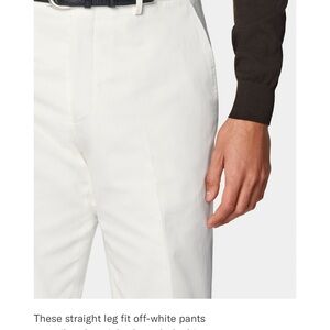 Suitsupply Off-White Straight-Leg Chinos